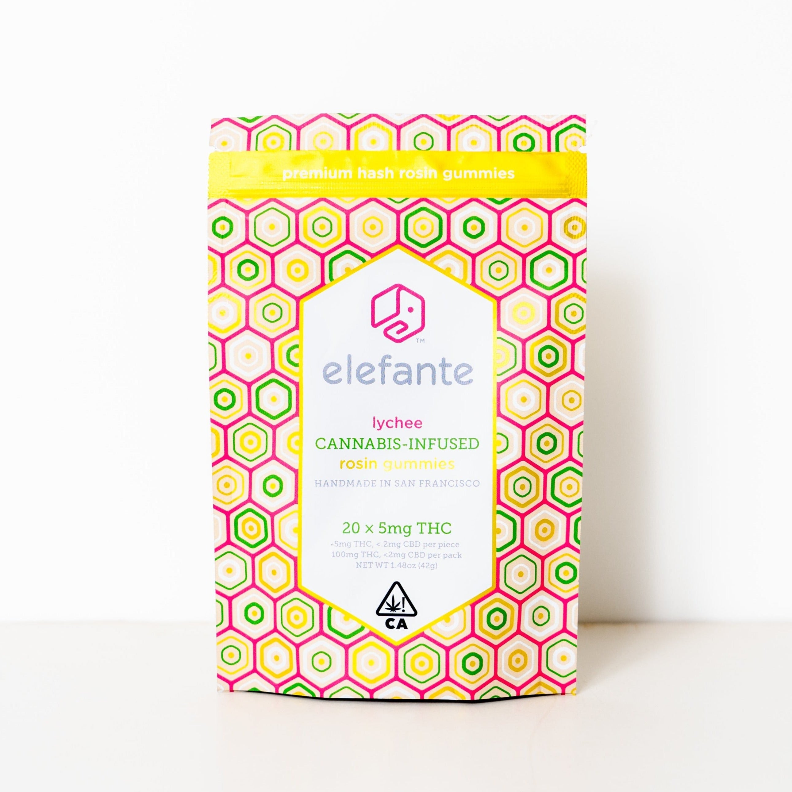 Elefante Vegan Lychee Premium Hash Rosin Gummies